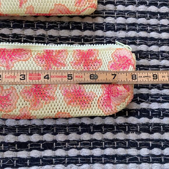 🌿Dagne Dover Hunter Yellow Floral 3 Piece Makeup Toiletry Bags - Picture 14 of 16